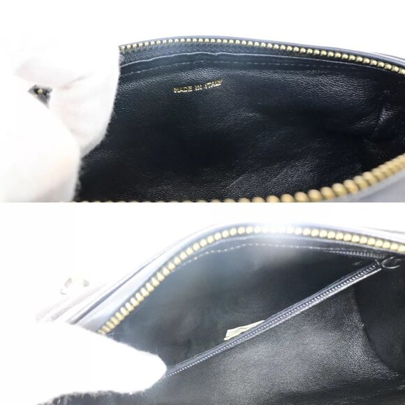 CHANEL CC Matelasse Tassel Mini Chain Shoulder Bag Leather Black authentic - Picture 7 of 16